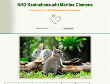 Tablet Screenshot of kaninchenzucht-clemens.de